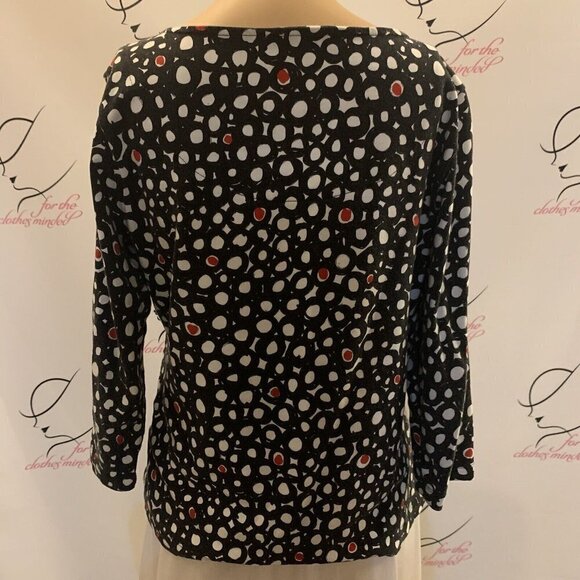 Ruby Rd. Size PM. 3/4 Sleeve Cotton Knit Pullover. Beaded. B73. - Picture 4 of 6